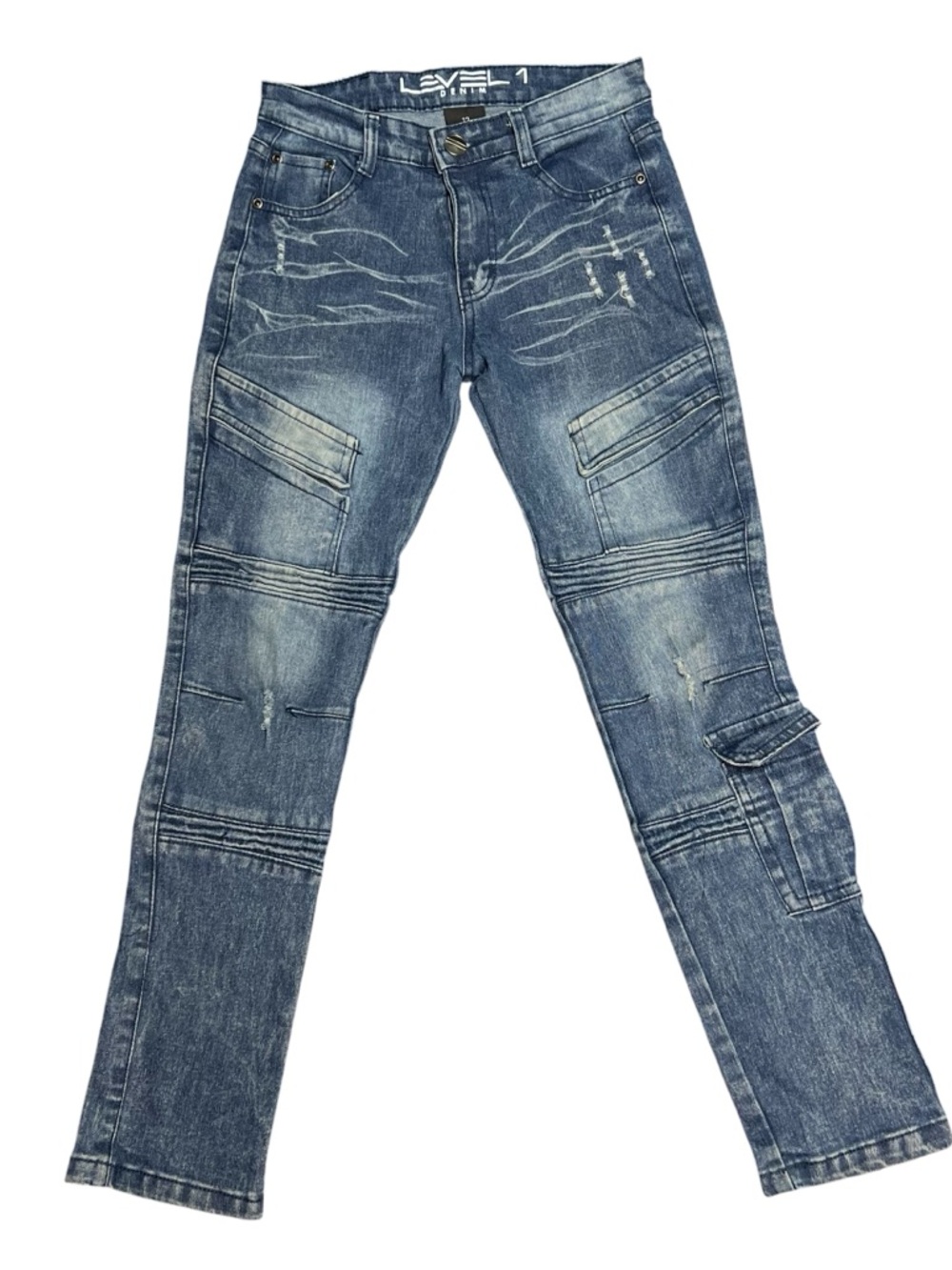 Boy’s Slim Straight Blue Washed Jeans